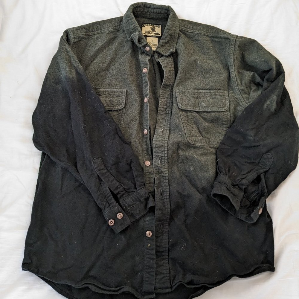OOAK custom dyed vintage shirt jacket